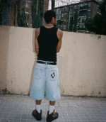 99 BASED Shining Stars Shorts Light Blue 2.webp