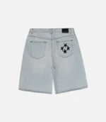 99 BASED Shining Stars Shorts Light Blue 3.webp