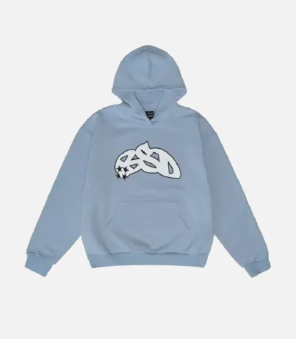 99Based Harajuku Star Printed Hoodie Sky Blue 2.webp